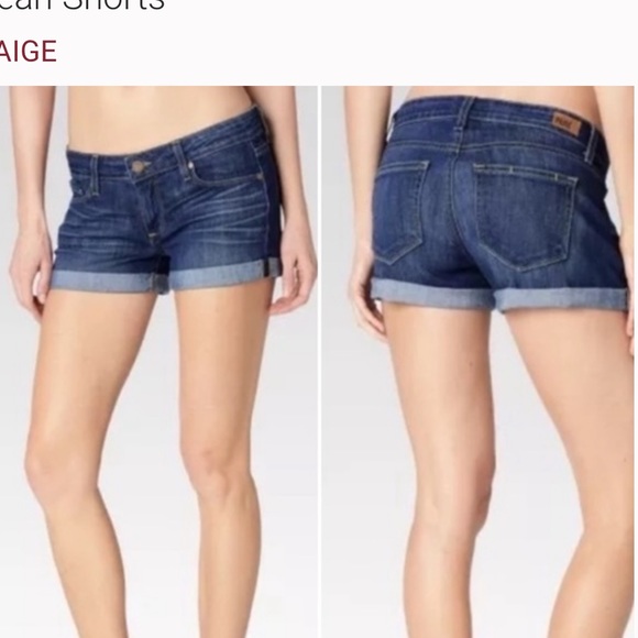 PAIGE Pants - Paige Denim Jimmy Jimmy Cuffed Jean Stretch Shorts Size 27